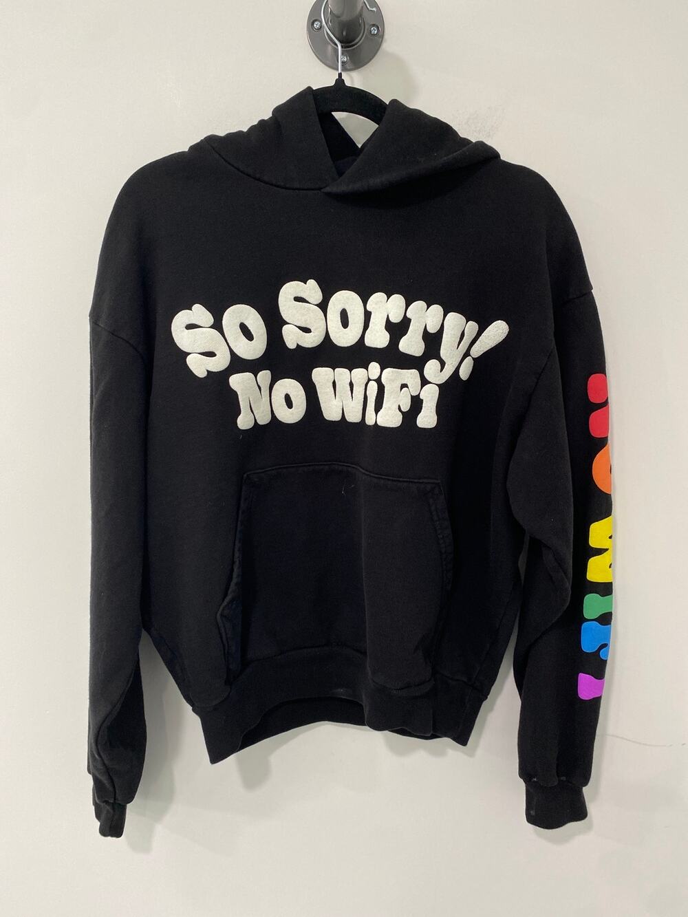 Madhappy So Sorry No WiFi Graphic Hoodie Black Size XS